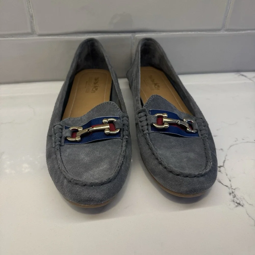 Coach And Four Romeo Driving Loafer  Gray‎  Leather  Size 9M